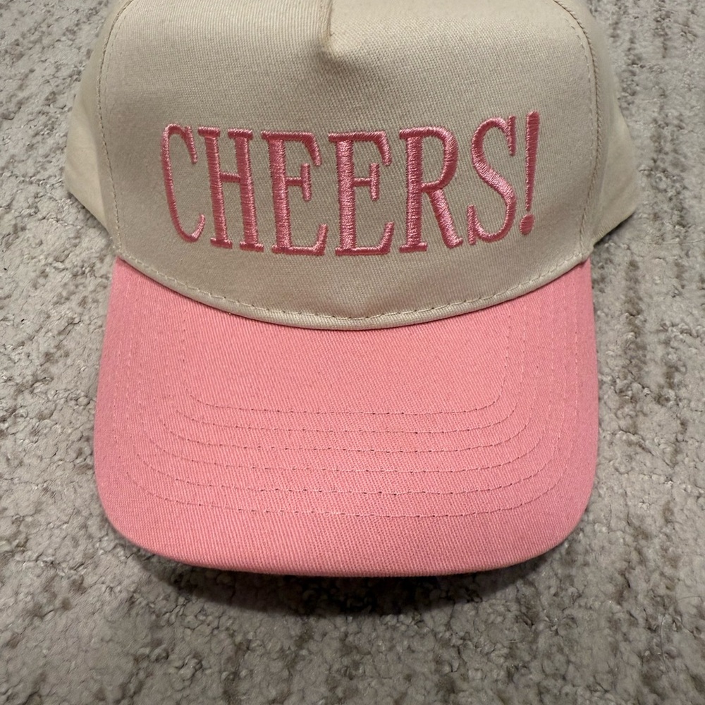 Pink and Cream 'Cheers!' Cap
